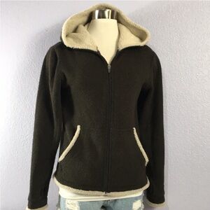 KUHL Alpaca Fleece - Brown, Zip-up Hooded Jacket (Size M)